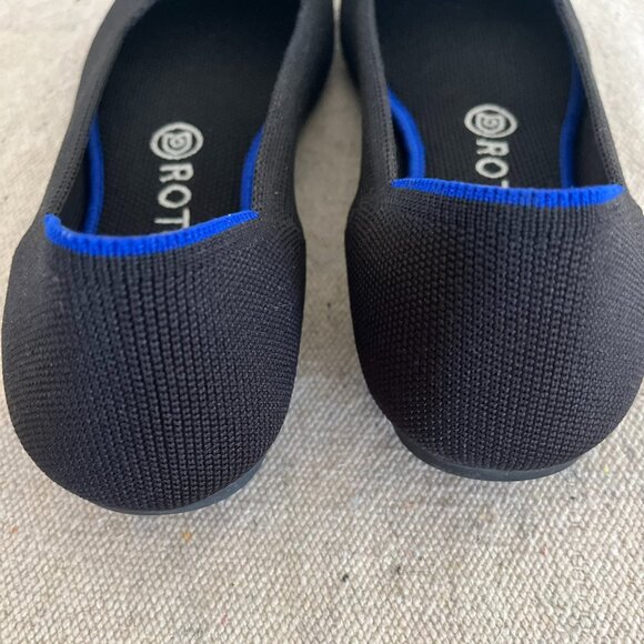 Rothy's Woman's Black The Flat Classic Shoes SZ 8 - Picture 5 of 13